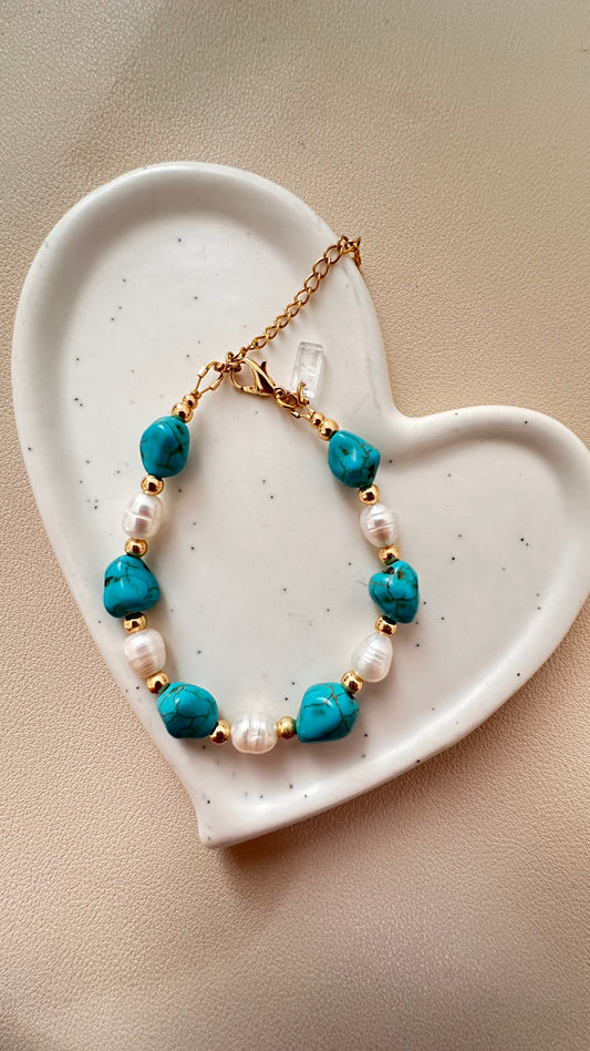 Bracelet Pearl & Turquoise